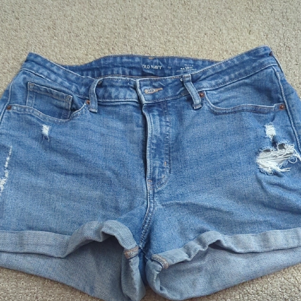 Old Navy Women's Distressed Blue Jean Shorts